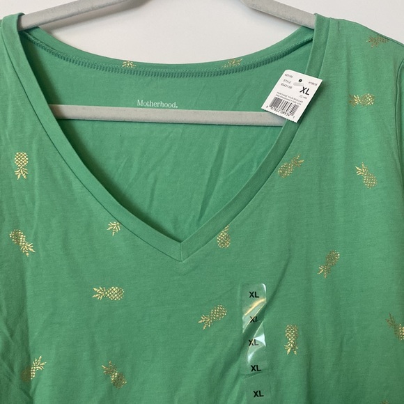 Motherhood Maternity Pineapple Short Sleeve tshirt xl - Picture 2 of 3